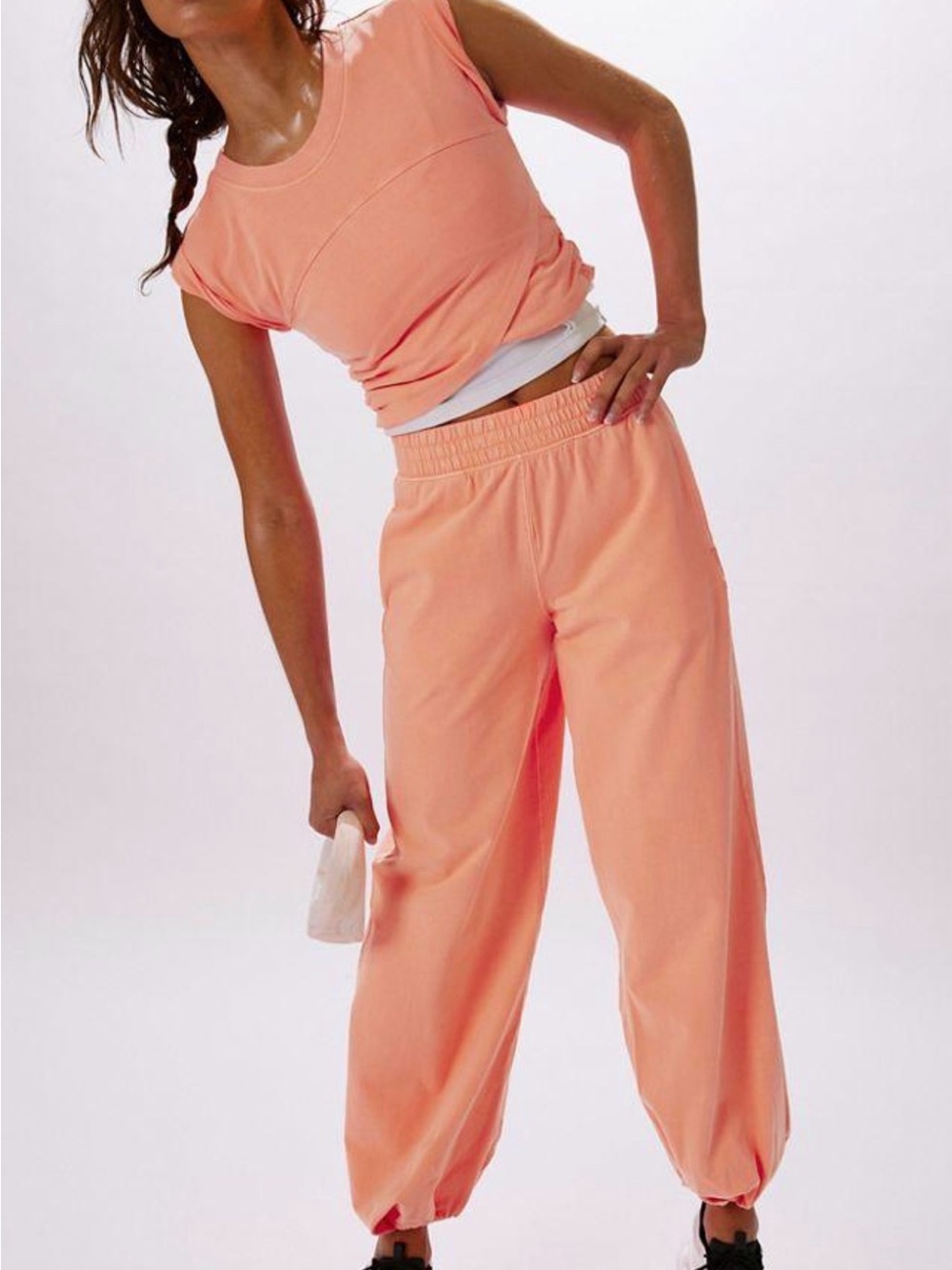 FP Movement Lets Bounce Free Crush Blush Joggers Pants OB1628946 Pink Large NWT